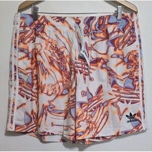 NWT ADIDAS ORIGINALS AOP 2XL PULL ON ALL DAY SWIM SHORTS Trunks Beach Neon Swirl